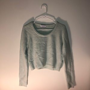Mint green cropped sweater